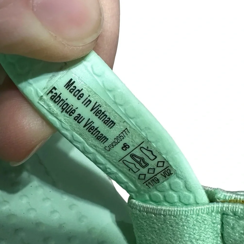 CROCS Kids' Crocband™ Strap Flip 205777 Blue Green Size C 6 Comfy Summer Water